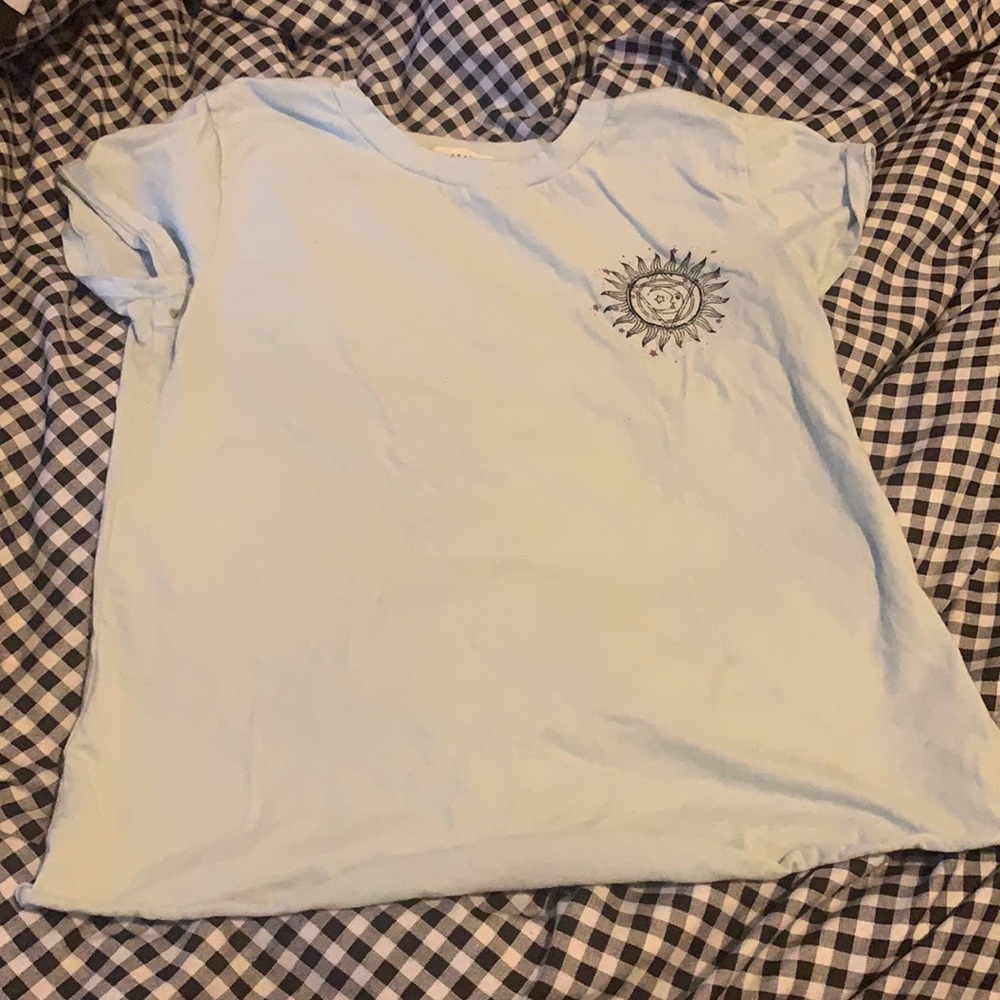 A light blue shirt